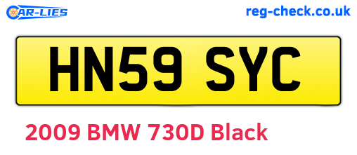 HN59SYC are the vehicle registration plates.