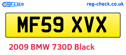 MF59XVX are the vehicle registration plates.
