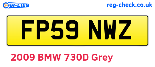 FP59NWZ are the vehicle registration plates.