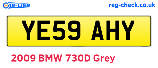 YE59AHY are the vehicle registration plates.