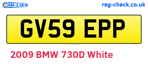 GV59EPP are the vehicle registration plates.