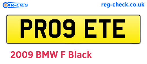 PR09ETE are the vehicle registration plates.