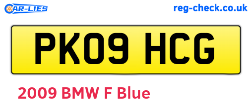 PK09HCG are the vehicle registration plates.