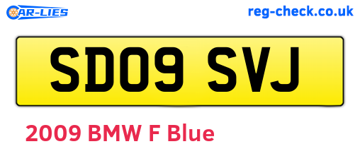 SD09SVJ are the vehicle registration plates.