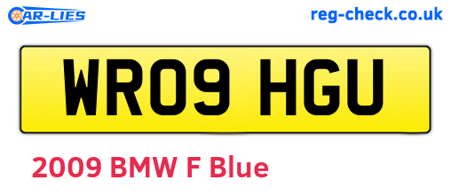 WR09HGU are the vehicle registration plates.