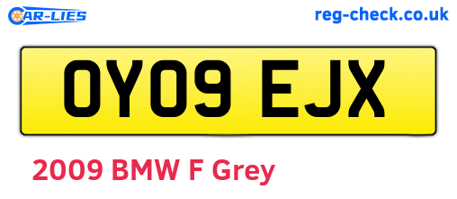 OY09EJX are the vehicle registration plates.