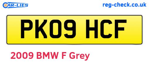 PK09HCF are the vehicle registration plates.