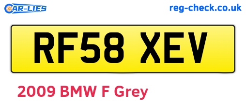 RF58XEV are the vehicle registration plates.