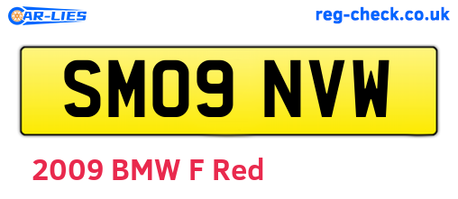 SM09NVW are the vehicle registration plates.