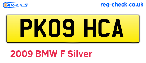 PK09HCA are the vehicle registration plates.