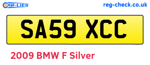 SA59XCC are the vehicle registration plates.