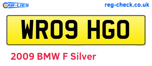 WR09HGO are the vehicle registration plates.