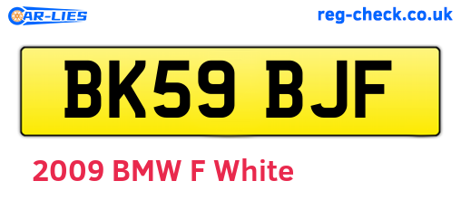 BK59BJF are the vehicle registration plates.
