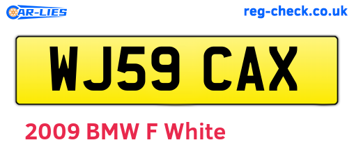 WJ59CAX are the vehicle registration plates.