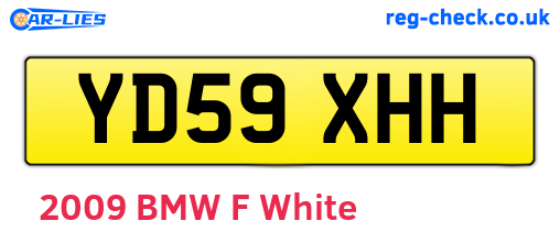 YD59XHH are the vehicle registration plates.
