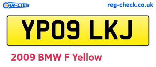 YP09LKJ are the vehicle registration plates.