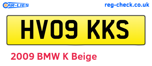 HV09KKS are the vehicle registration plates.