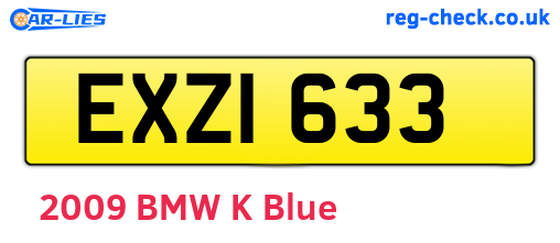 EXZ1633 are the vehicle registration plates.