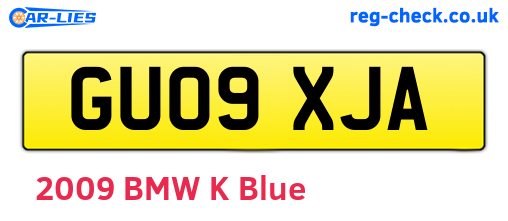 GU09XJA are the vehicle registration plates.