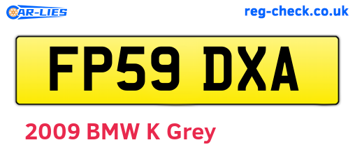 FP59DXA are the vehicle registration plates.