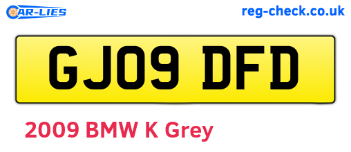 GJ09DFD are the vehicle registration plates.