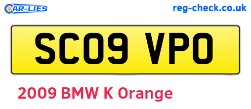 SC09VPO are the vehicle registration plates.