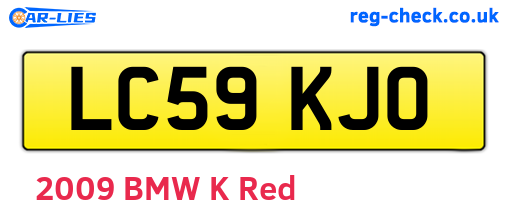 LC59KJO are the vehicle registration plates.
