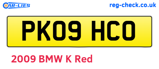 PK09HCO are the vehicle registration plates.