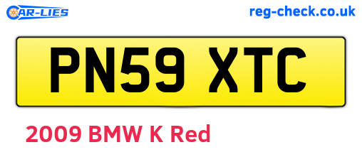 PN59XTC are the vehicle registration plates.