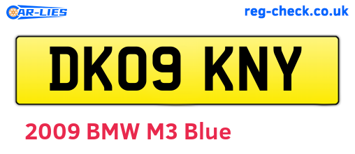 DK09KNY are the vehicle registration plates.