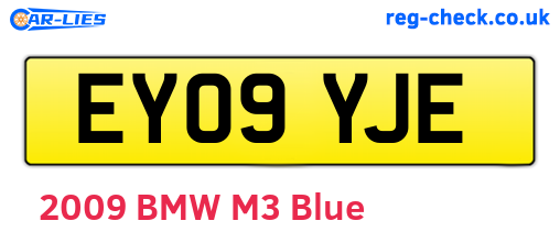 EY09YJE are the vehicle registration plates.