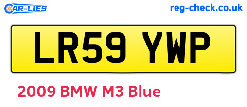 LR59YWP are the vehicle registration plates.