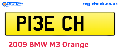 P13ECH are the vehicle registration plates.