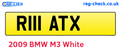 R111ATX are the vehicle registration plates.