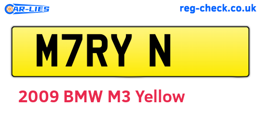 M7RYN are the vehicle registration plates.