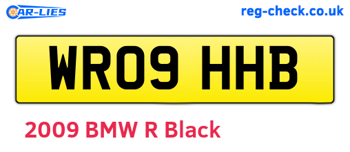 WR09HHB are the vehicle registration plates.