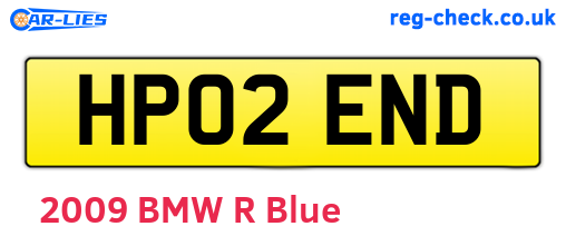 HP02END are the vehicle registration plates.