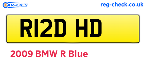 R12DHD are the vehicle registration plates.
