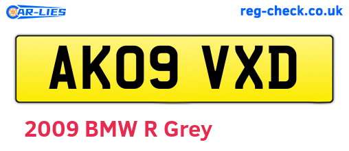 AK09VXD are the vehicle registration plates.