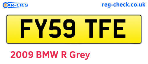 FY59TFE are the vehicle registration plates.
