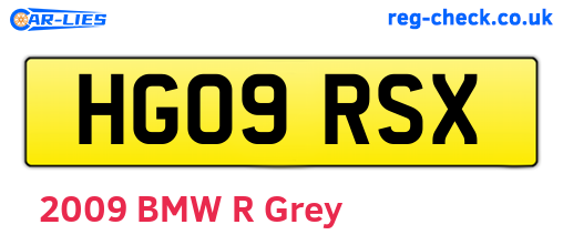 HG09RSX are the vehicle registration plates.