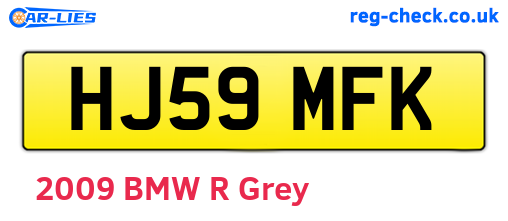 HJ59MFK are the vehicle registration plates.