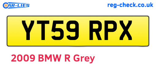 YT59RPX are the vehicle registration plates.