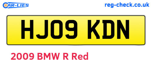 HJ09KDN are the vehicle registration plates.