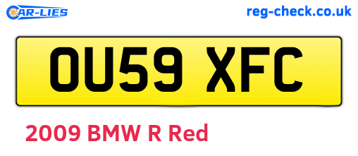 OU59XFC are the vehicle registration plates.
