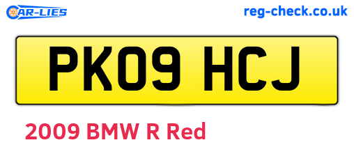 PK09HCJ are the vehicle registration plates.