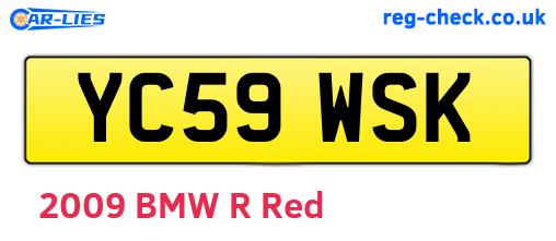 YC59WSK are the vehicle registration plates.