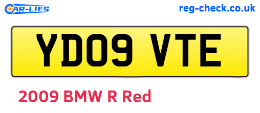 YD09VTE are the vehicle registration plates.
