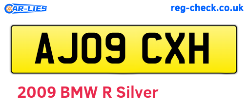 AJ09CXH are the vehicle registration plates.