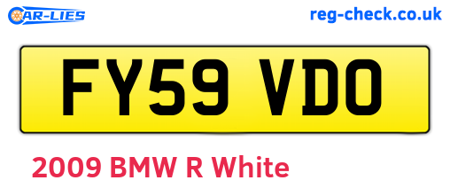 FY59VDO are the vehicle registration plates.